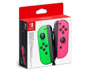Nintendo Switch JoyCon Pair Neon Pink Green Controllers play in a variety