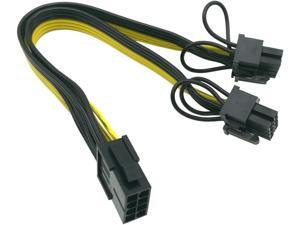 (CPU to GPU) CPU 8 Pin Female to Dual PCIe 2X 8 Pin (6+2) Male Power Adapter Splitter Cable for Graphics Card BTC Miner 9-inch (23cm) (Pack of 2) COMeap (CPU to GPU) CPU 8 Pin Female to Dual PCIe 2X 8 Pin (6+2) Male Power Adapter Splitter Cable for Graphics Card BTC Miner 9-inch (23cm) (Pack of 2) COMeap