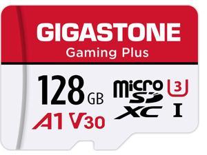 Gigastone 128GB Micro SD Card, Gaming Plus, Nintendo-Switch Compatible MicroSDXC Memory Card, 100MB/s, 4K Video Recording, Action Camera, Wyze, GoPro, Dash Cam, Security Camera, UHS-I A1 U3 V30 Class