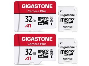 [Gigastone] Micro SD Card 32GB 2-Pack, Camera Plus, MicroSDHC Memory Card for Video Camera, Wyze Cam, Security Camera, Roku, Full HD Video Recording, UHS-I U1 A1 Class 10, up to 90MB/s, with Adapter