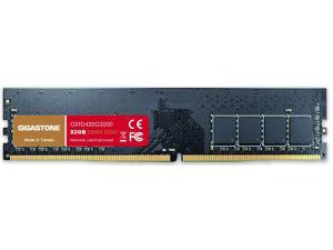 Gigastone DDR4 32GB 3200MHz PC4-25600 CL16 1.35V UDIMM 288 Pin Unbuffered Non ECC for PC Computer Desktop Memory Module Ram Upgrade Kit