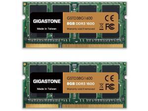 Gigastone DDR3 16GB (8GBx2) 1600MHz PC3-12800 CL11 1.35V SODIMM 204 Pin Unbuffered Non-ECC for Notebook Laptop Memory Module Ram Upgrade Kit