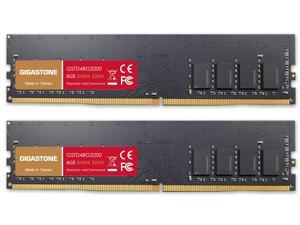 Gigastone DDR4 16GB (8GBx2) 3200MHz PC4-25600 CL16 1.35V UDIMM 288 Pin Unbuffered Non ECC for PC Computer Desktop Memory Module Ram Upgrade Kit