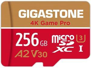 [5-Yrs Free Data Recovery] Gigastone 256GB Micro SD Card, Game Pro, MicroSDXC Memory Card for Nintendo-Switch, GoPro, Action Camera, DJI, 4K UHD Video, R/W up to 100/60MB/s, UHS-I U3 A2 V30 C10