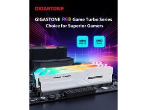 NeweggBusiness - GIGASTONE DDR4 RAM White RGB Game Turbo Desktop