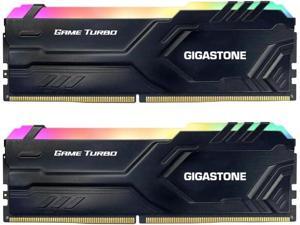 DDR5 RAM GIGASTONE Black RGB Game Turbo Desktop RAM 64GB (2x32GB) DDR5 RAM 64GB DDR5-6000MHz PC5-48000 CL40 1.35V 288 Pin Unbuffered Non ECC UDIMM for PC Gaming Desktop Memory (Desktop ONLY)