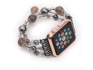 GOOSUU for Apple Watch Strap 42mm All Series ,Fashion Elastic Natural Bracelet iWatch band Women Girls (Gray-42mm) GOOSUU for Apple Watch Strap 42mm All Series ,Fashion Elastic Natural Bracelet iWatch band Women Girls (Gray-42mm)