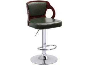 Homall Bar Stools Walnut Bentwood Adjustable Height Leather Modern Barstools with Back Vinyl Seat Extremely Comfy Bar Stool 1 Piece (Green) Homall Bar Stools Walnut Bentwood Adjustable Height Leather Modern Barstools with Back Vinyl Seat Extremely Comfy Bar Stool 1 Piece (Green)