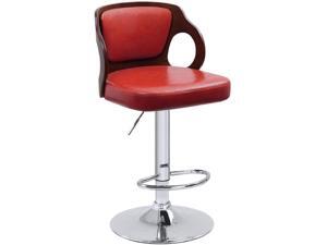 Homall Bar Stools Walnut Bentwood Adjustable Height Leather Modern Barstools with Back Vinyl Seat Extremely Comfy Bar Stool 1 Piece (Red) Homall Bar Stools Walnut Bentwood Adjustable Height Leather Modern Barstools with Back Vinyl Seat Extremely Comfy Bar Stool 1 Piece (Red)