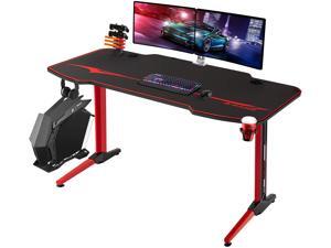 Homall Gaming Desk 43.6'' PC Computer Desk Racing Style T-shaped Home Office Table Gamer Workstation with Free Full Desk Mouse Pad, Game Handle Rack, Cup Holder and Headphone Hook (Red) Homall Gaming Desk 43.6'' PC Computer Desk Racing Style T-shaped Home Office Table Gamer Workstation with Free Full Desk Mouse Pad, Game Handle Rack, Cup Holder and Headphone Hook (Red)