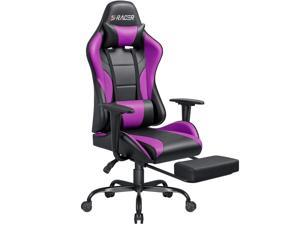 Homall Gaming Chair Computer Office Chair Ergonomic Desk Chair with Footrest Racing Executive Swivel Chair Adjustable Rolling Task Chair (Purple)