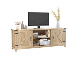 Homall 58” Barn Door TV Stand Media Console Center Industrial Style for TVs up to 65" (Oak)