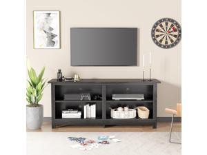 Homall Classic TV Stand for TV up to 65" Media Console with 4 storage compartments (Black)