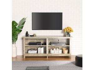 Homall Classic TV Stand for TV up to 65" Media Console with 4 storage compartments (Gray)