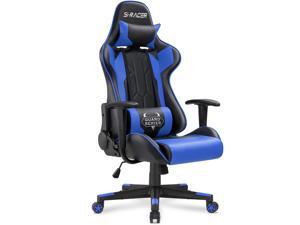 Homall Computer Gaming Chair Bucket Seat Ergonomic High Back Carbon Fiber Style Sanding Pu Leather Swivel Lumbar Support Video Game Chair Racing