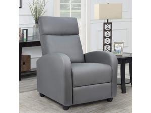 Homall Single Recliner Chair - Padded Seat, Black PU Leather, Living Room, Modern, Home Theater Seating (Gray) Homall Single Recliner Chair - Padded Seat, Black PU Leather, Living Room, Modern, Home Theater Seating (Gray)