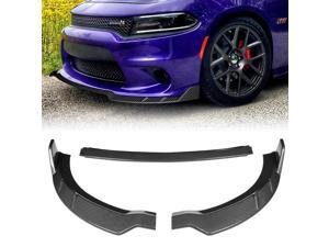ZSPART Front Lip Body Kit ABS Fits for Most Cars Universal Front Bumper Lip Chin Splitter Spoiler Glossy Carbon Look Air Dam 
