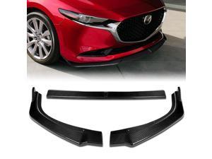 Front Bumper Lip compatible with 2019 2020 2021 Mazda 3 Mazda3 Real Carbon Fiber Lip Spoiler Air Chin Body Kit Splitte