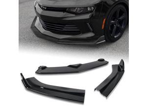 Front Bumper Lip compatible with 2016 2017 2018 Chevy Camaro LT LS SS, ZL1 Style, Painted Black Lip Spoiler Air Chin Body Kit Splitte
