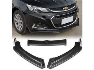 Front Bumper Lip compatible with 2013 2014 2015 2016 2017 2018 Chevy Malibu, Painted Carbon Look Lip Spoiler Air Chin Body Kit Splitte