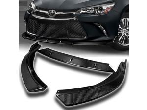 STP-Style Q1-TECH Front Bumper Lip fit for compatible with 2015-2017 Toyota Camry Front Bumper Lip Spoiler Air Chin Body Kit Splitter Painted Glossy Black ABS 2016 