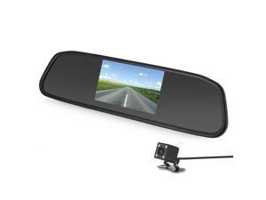 Car Video Camera 4.3 inch Night Vision Rear View Mirror Monitor Display Screen and Reversing Camera with 4 LED Lights 170 Degrees Wide View Car Video Camera 4.3 inch Night Vision Rear View Mirror Monitor Display Screen and Reversing Camera with 4 LED Lights 170 Degrees Wide View