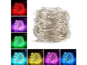 String Light 32Ft 100 RGB LEDs 4W App Control Mult-ifunction Copper Decorative Light for Birthday Parties/Holidays/Outdoors and Indoors Activities/Halloween Décor/Chrstmas and More