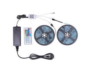 Strip Light 2PCS 150 x 5050 RGB Waterproof LED 44Key IR Remote Controller12V 6A Power Supply AC100-240V US PLUG Strip Light 2PCS 150 x 5050 RGB Waterproof LED 44Key IR Remote Controller12V 6A Power Supply AC100-240V US PLUG