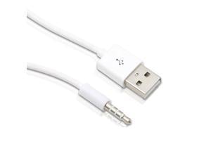 35mm Jack to USB 20 Data Sync Charger Transfer Audio Adapter Cable cord for Apple iPod 3rd 4th 5th 6th