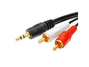 3.5 MM Male Jack to AV 2 RCA Male Stereo Music Audio Cable Cord AUX for Mp3 Pod Phone TV Sound Speakers X 3.5 MM Male Jack to AV 2 RCA Male Stereo Music Audio Cable Cord AUX for Mp3 Pod Phone TV Sound Speakers X