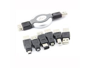 Travel Kit Cable USB To IEEE 1394 Firewire W 6 Adapters