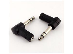 90 Degrees 3.5mm Female to 6.35/6.5mm 1/4" Mono Stereo Male Speaker Audio Adapter Plug 3.5mm 1/8" Stereo TRS Connector Converter