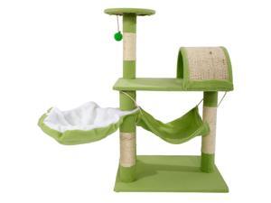 Cat Tree Tower Condo Furniture Scratch Post Kitty Pet House Play 32" Green Cat Tree Tower Condo Furniture Scratch Post Kitty Pet House Play 32" Green