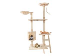 New 60" Cat Tree Tower Condo Scratching Furniture Kitten Pet House Hammock New 60" Cat Tree Tower Condo Scratching Furniture Kitten Pet House Hammock