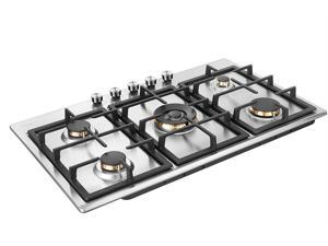 Robam G515 5 Burner Gas Cooktop, 36” Stainless Steel Countertop Gas Range, Compatible With Natural Gas Or Liquid Propane Robam G515 5 Burner Gas Cooktop, 36” Stainless Steel Countertop Gas Range, Compatible With Natural Gas Or Liquid Propane