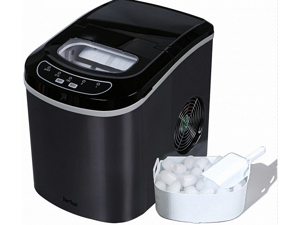 Contertop ice maker Portable and compact ice maker Stainless Steel  Recycling and Waste-free 9.5 x 14.1 x 12.9 inches
