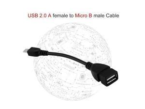 3pcs USB 2.0 A Female to Micro B Male Converter OTG Adapter Cable