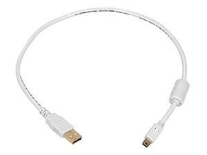 Monoprice 1.5-Feet USB 2.0 A Male to Mini-B 5pin Male 28/24AWG Cable with Ferrite Core (Gold Plated), White (108632) Monoprice 1.5-Feet USB 2.0 A Male to Mini-B 5pin Male 28/24AWG Cable with Ferrite Core (Gold Plated), White (108632)