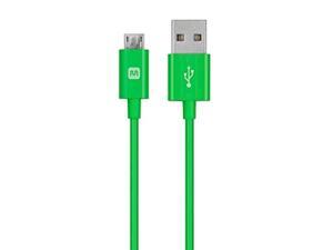 Monoprice Select Series USB A to Micro B Charge & Sync Cable, 6' Green Monoprice Select Series USB A to Micro B Charge & Sync Cable, 6' Green