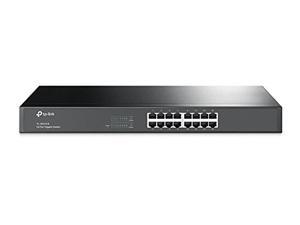 TP-Link 16 Port Gigabit Ethernet Switch | Plug and Play | Sturdy Metal w/ Shielded Ports | Rackmount | Fanless | Limited Lifetime Protection | Unmanaged (TL-SG1016)