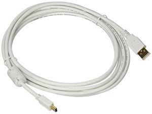 Monoprice 10-Feet USB 2.0 A Male to Mini-B 5pin Male 28/24AWG Cable with Ferrite Core (Gold Plated), White (108635) Monoprice 10-Feet USB 2.0 A Male to Mini-B 5pin Male 28/24AWG Cable with Ferrite Core (Gold Plated), White (108635)