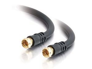 Video Cable - F Connector - Male - F Connector - Male - 25 Feet - Black - Coaxia