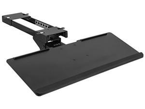 VIVO Black Adjustable Computer Keyboard & Mouse Platform Tray Deluxe Rolling Track Under Table Desk Mount (MOUNT-KB04C) VIVO Black Adjustable Computer Keyboard & Mouse Platform Tray Deluxe Rolling Track Under Table Desk Mount (MOUNT-KB04C)