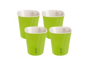 GrowLED 3 inch Self-Watering Planter (4 Pack) Modern Decorative Planter Pot for Indoor Plants Flowers, Herbs, African Violets, Succulents, Small, Green GrowLED 3 inch Self-Watering Planter (4 Pack) Modern Decorative Planter Pot for Indoor Plants Flowers, Herbs, African Violets, Succulents, Small, Green