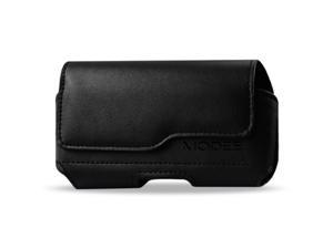 For Samsung Galaxy E5 Horizontal Z Lid Leather Pouch Plus Cell Phone With Cover Size - Black