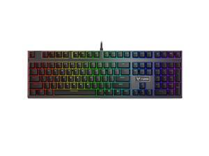 Rapoo V700 RGB Mechanical Keyboard 108 Keys Backlit Black Switch Keyboard Programmable Wired Gaming Keyboard