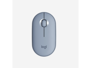 Logitech Pebble Wireless Mouse Blue 3 Buttons 1 x Wheel Logitech USB Receiver Dual (RF / Bluetooth Wireless) High Precision Optical Tracking 1000 dpi Mouse