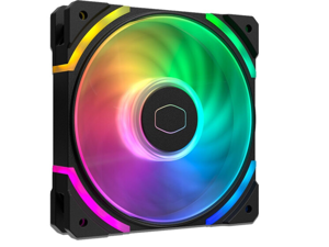 Cooler Master MasterFan SF120M Performance PWM Fan w/ Patented Damping Frame Design Technology, Inter-Connecting Fan Blade, and Anti-Vibration Motor for a Silent Performing Case, CPU Cooler and Liquid
