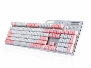 Ajazz AK35I N-key Rollover Ergonomic Design,Cool Exterior USB Wired Red Switch Mechanical Gaming White Backlit Keyboard For Office And Game, DIY PBT Keycaps - Cherry Blossom Version Ajazz AK35I N-key Rollover Ergonomic Design,Cool Exterior USB Wired Red Switch Mechanical Gaming White Backlit Keyboard For Office And Game, DIY PBT Keycaps - Cherry Blossom Version