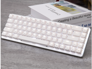 Ajazz ZN Zinc Metal Wireless Bluetooth Mechanical Cherry MX Brown Switch 68 keys Gaming Keyboard for Mac/Windows/Android White Backlit Ajazz ZN Zinc Metal Wireless Bluetooth Mechanical Cherry MX Brown Switch 68 keys Gaming Keyboard for Mac/Windows/Android White Backlit